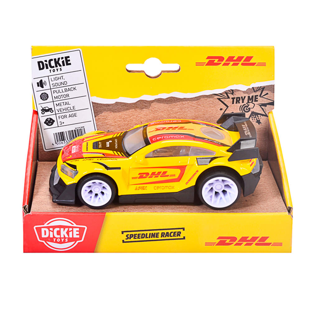 Dickie Toys, DHL Speedline Racer, gelb