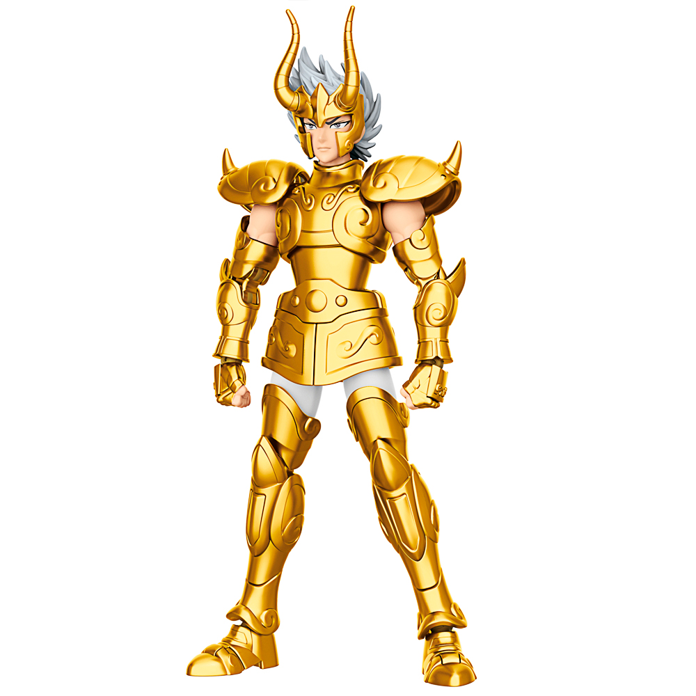 Actionfigur, goldene Rüstung, bewegliche Figur, Helm mit Hörnern, Anime-Figur