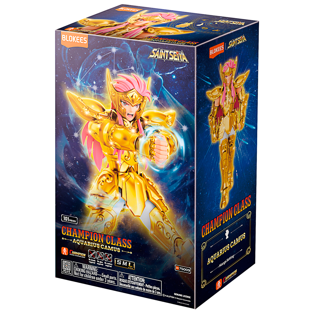 Klemmbaustein-Set, 101 Teile, Saint-Seiya-Figur, Goldene Rüstung, Aquarius Camus