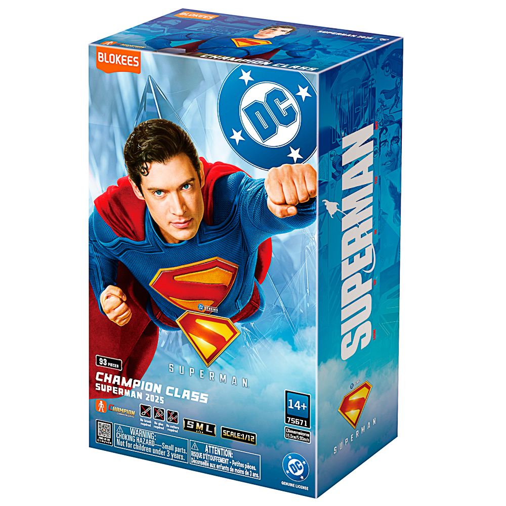 Superman-Figur, Klemmbaustein-Set, 93 Teile, blau-rot, DC-Comic