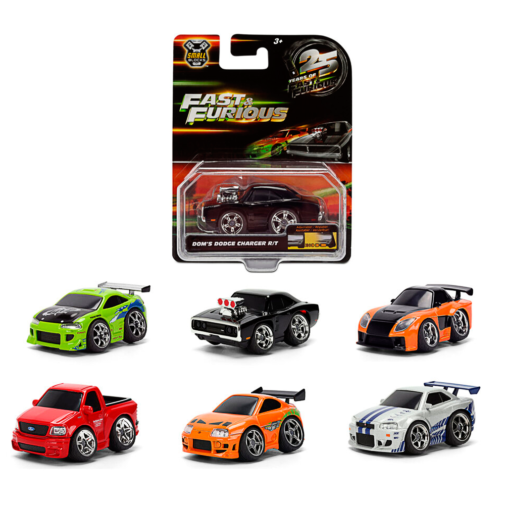 Dickie Toys, Fast & Furious Small Blocks 1:43, 6fach sortiert