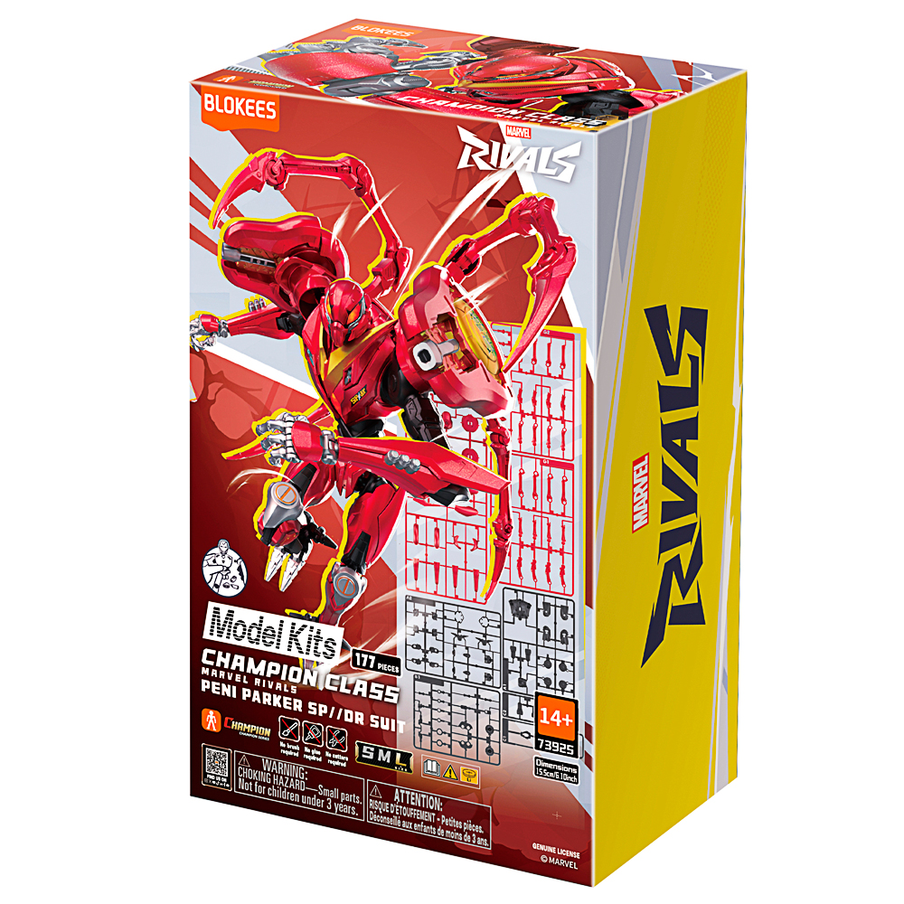 Modellbausatz, Marvel Rivals, Peni Parker, roter Mecha, 177 Teile