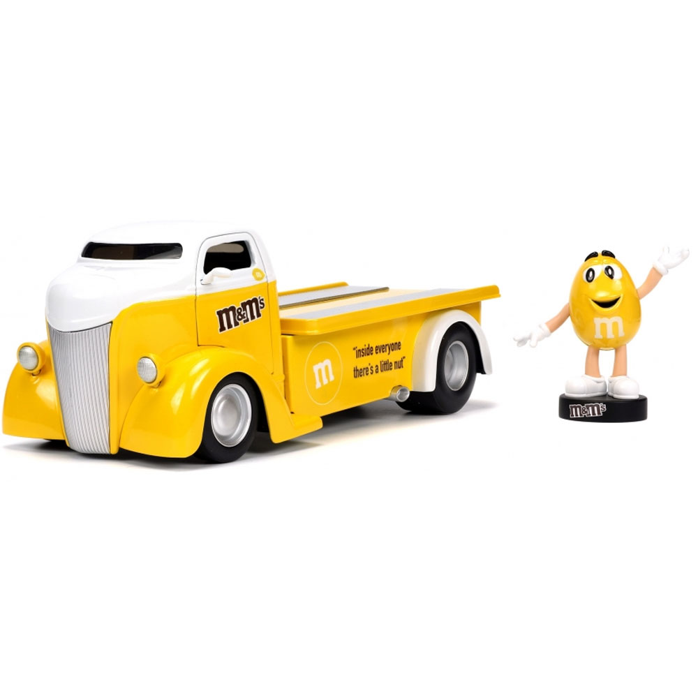 Jada_M-Ms_Yellow_1947_Ford_COE_Flatbed_1-24_02 Produkt Abbildung Jada_M&Ms_Yellow_1947_Ford_COE_Flatbed_1-24_02.jpg