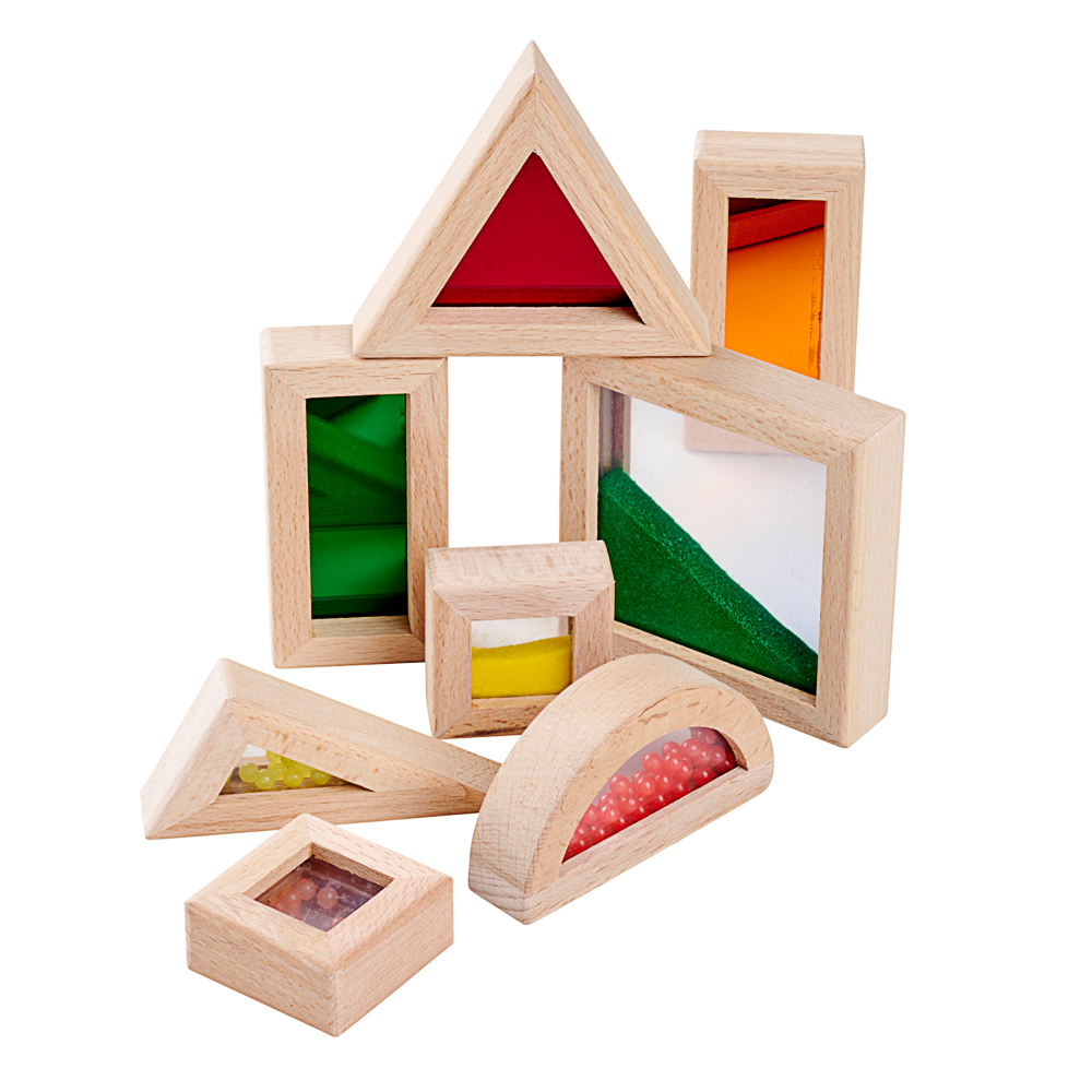 Holzspielzeug, Geometrische Formen, Farbige Glasuren, Puzzleset, Kugeln/Pfelperlen