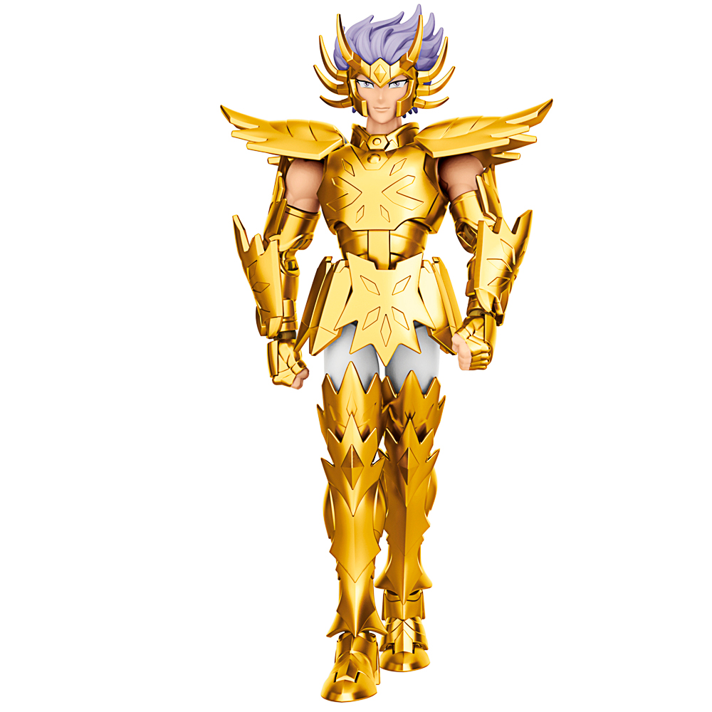 Actionfigur, Goldene Rüstung, Anime-Figur, Gelenkig, Helm