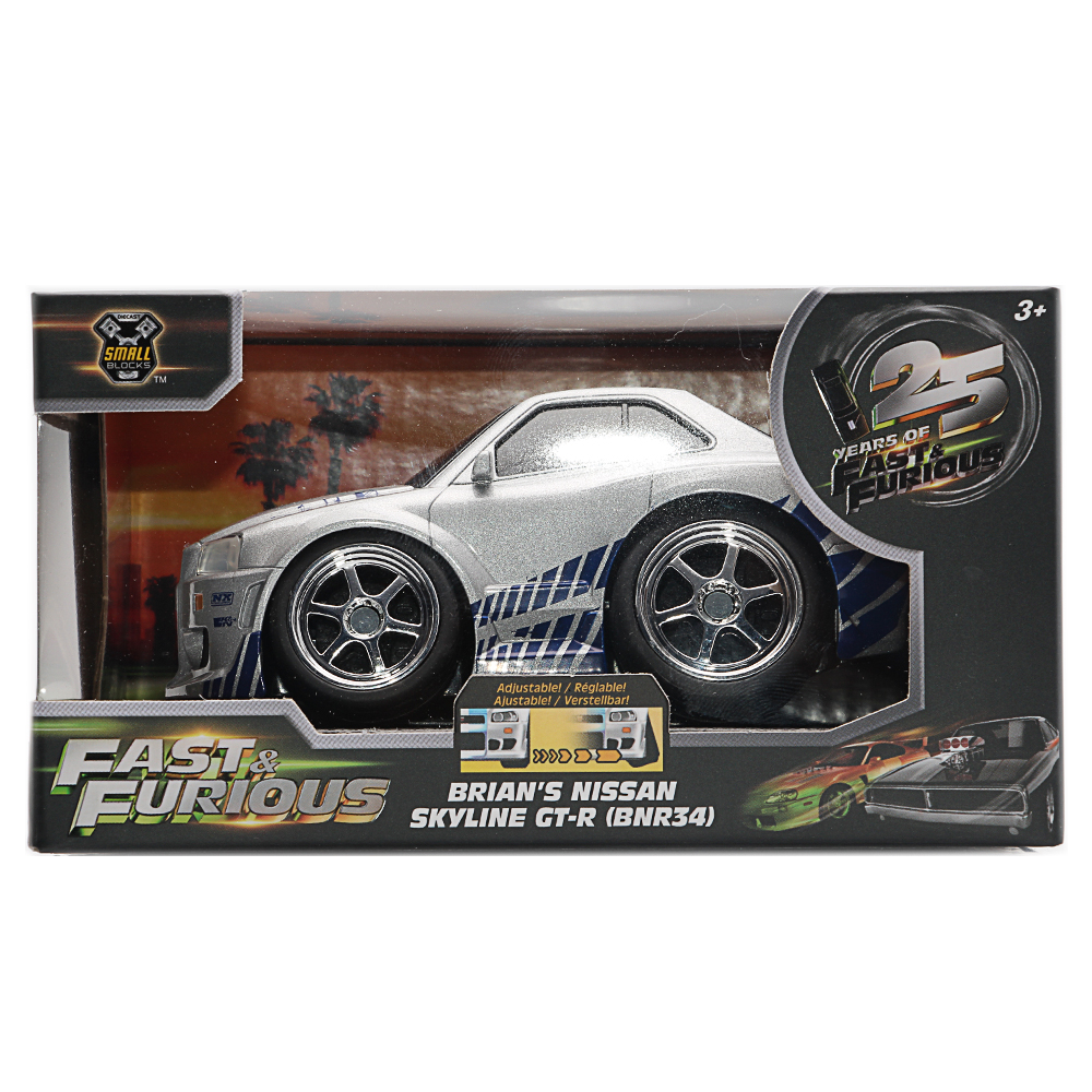 Dickie Toys, Fast & Furious Small Blocks 1:28, 1999 Nissan Skyline GT-R R34