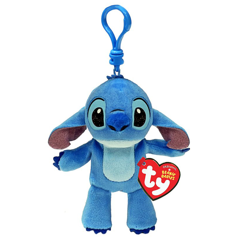TY Beanie Babies, Original, Stitch mit Clip, ohne Sound, ca 10 cm.