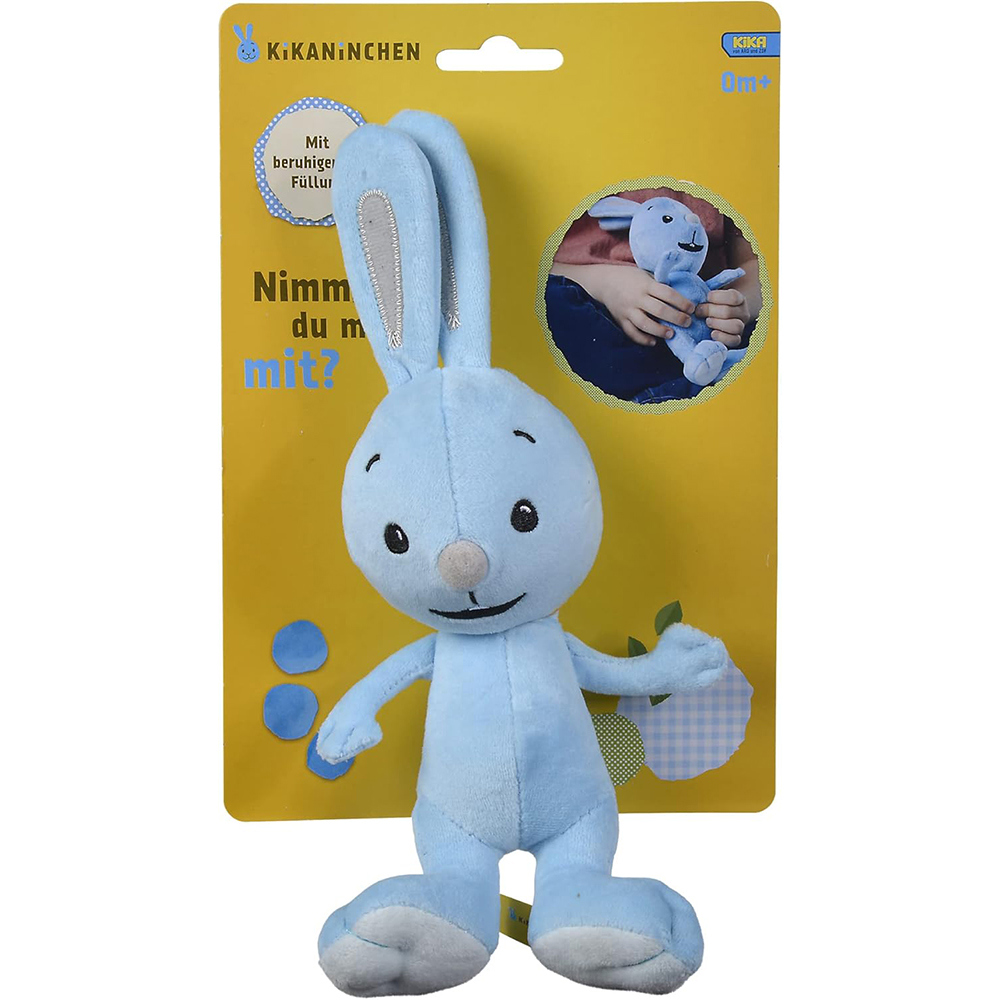 Kuscheltier, Hasenfigur, Plüschhase, Babyspielzeug, Blau