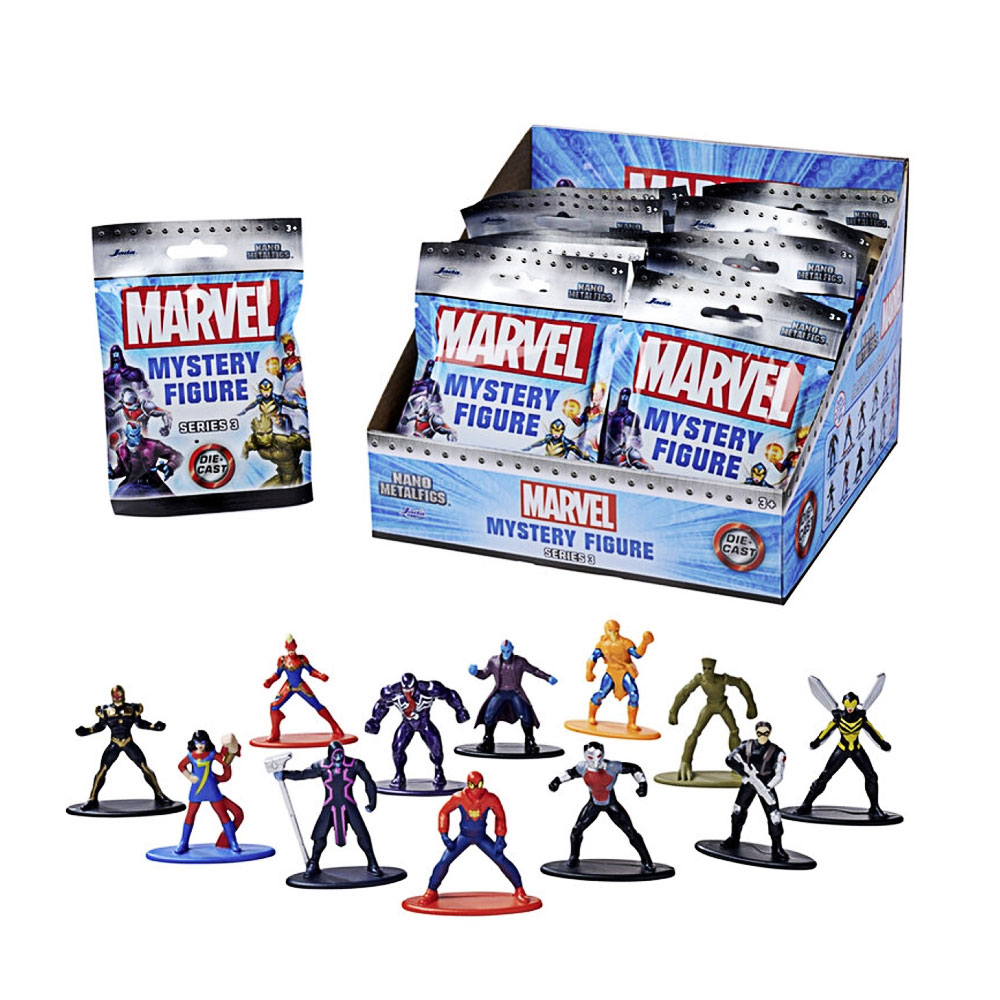 Jada, Marvel,  Blind Pack Nanofigs, 12fach sortiert Jada, Marvel,  Blind Pack Nanofigs, 12fach sortiert