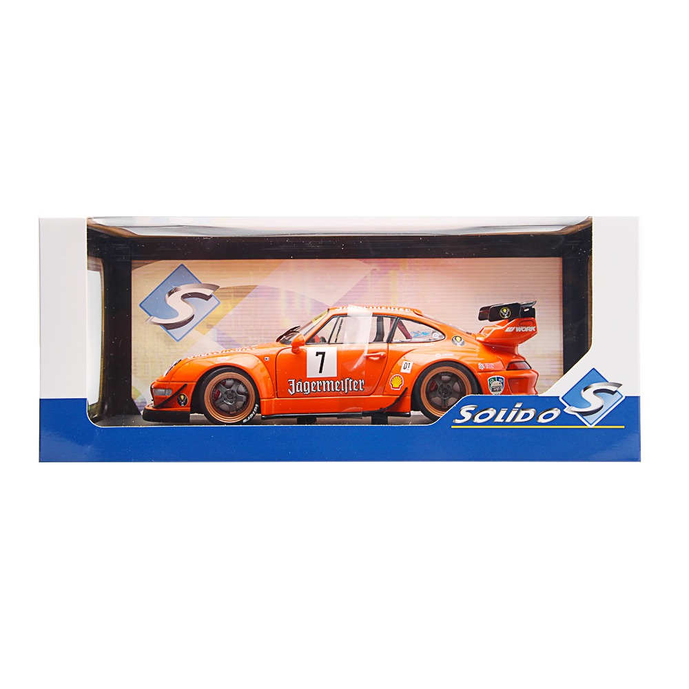 Solido, Porsche, RWB BODYKIT JÄGERMEISTER orange, 1:18