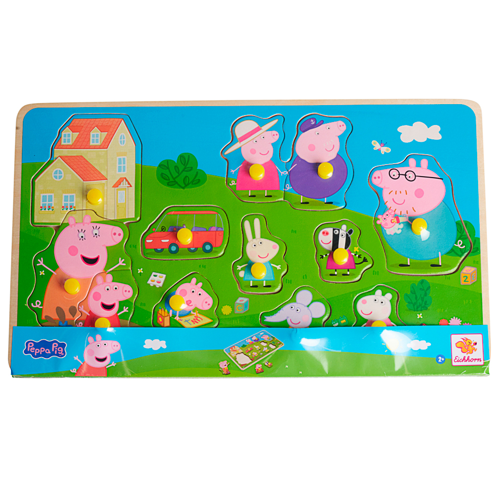 Puzzlespiel, Peppa Pig, Familienformat, Holzpuzzle, Landschaftsbild