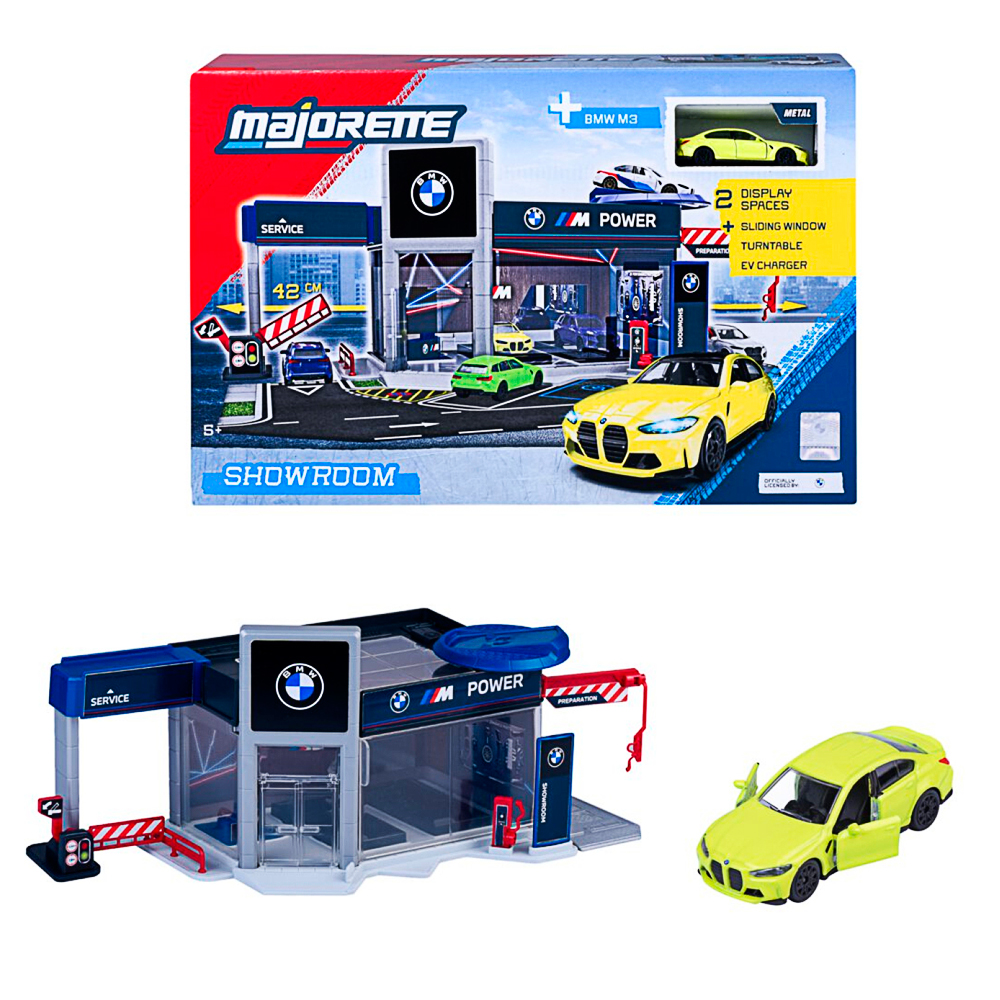 Spielzeugauto, Autowerkstatt, Modellbau, BMW, Elektroauto, Werkstatt, Garage, Display, Motorsport