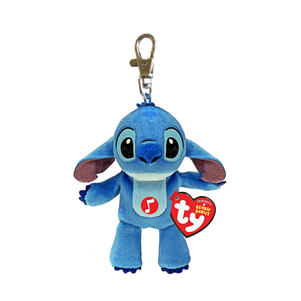 TY Beanie Babies, Original, Stitch mit Clip und Sound, ca 10 cm.