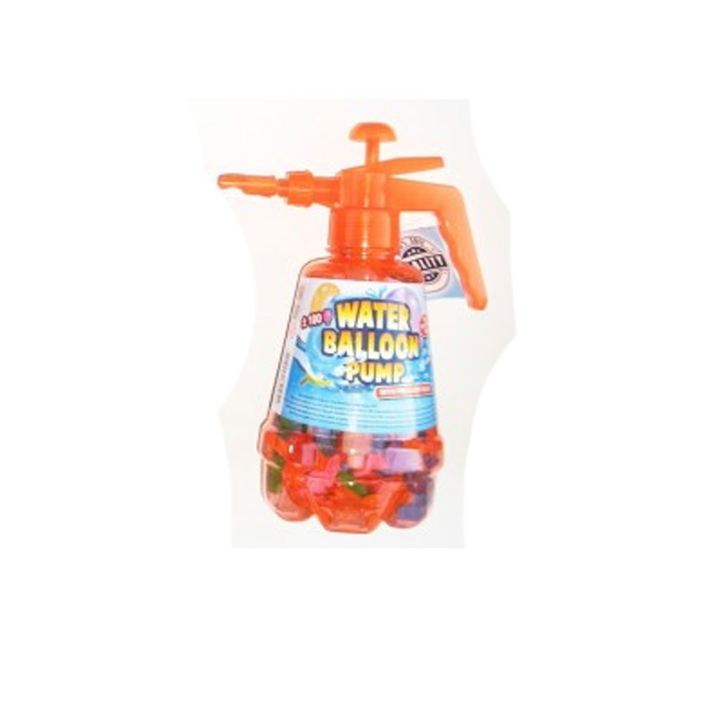 Wasserballon-Pumpe mit 100 Ballons, orange