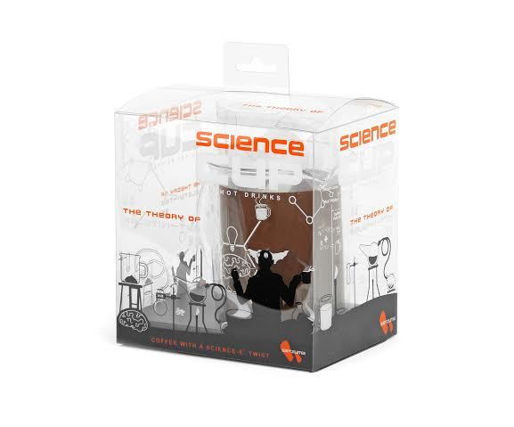 SATZUMA Kaffeebecher "Wissenschaft", Science Cup, Glas