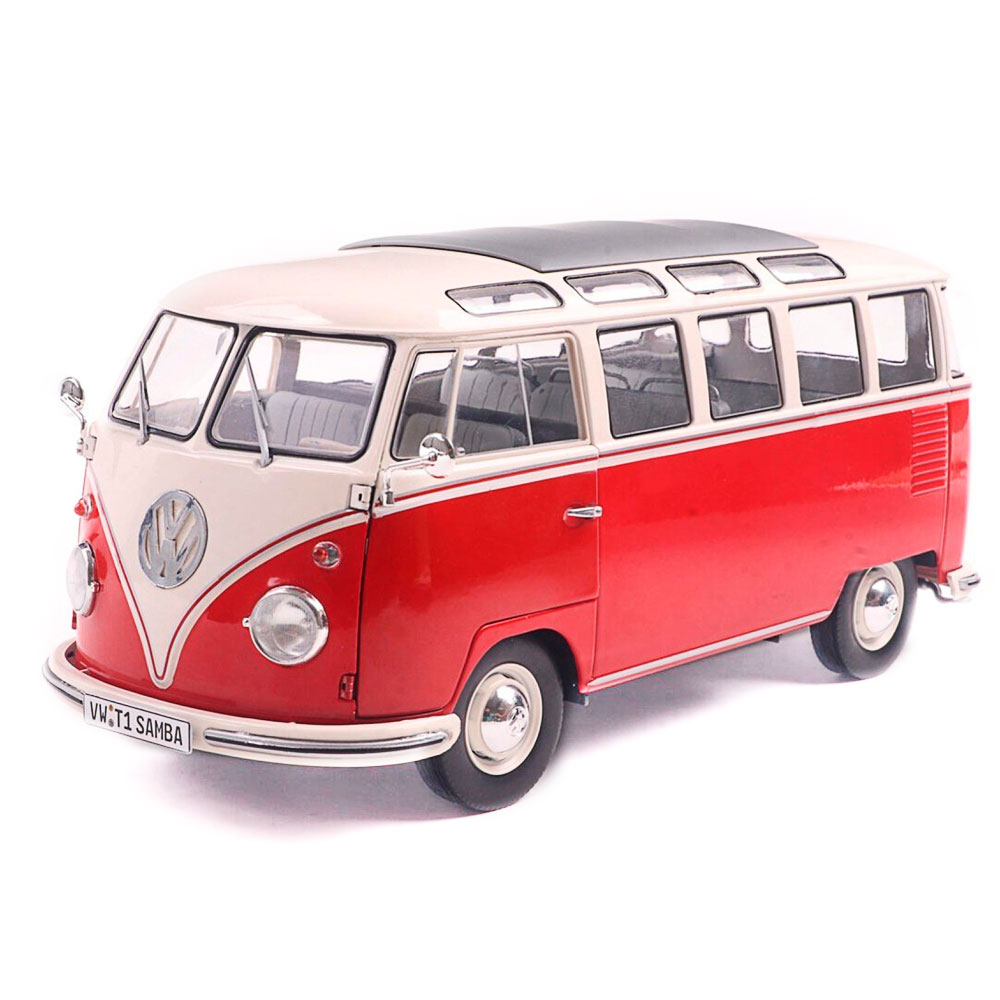 Solido, VW T1 21 WINDOWS rot/weiß,  1:18