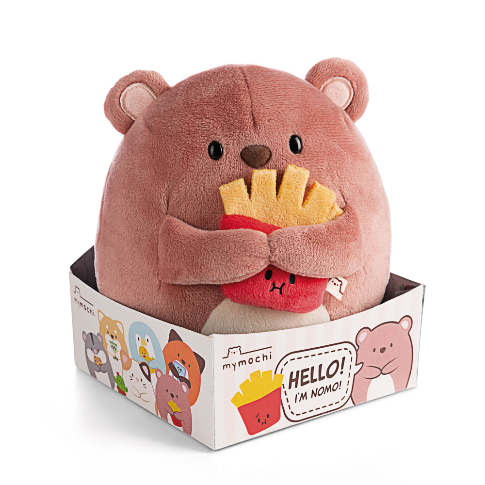 Nici, Mymochi, Bär Nomo 16cm mit Pommes in Geschenkbox, ca 16 cm