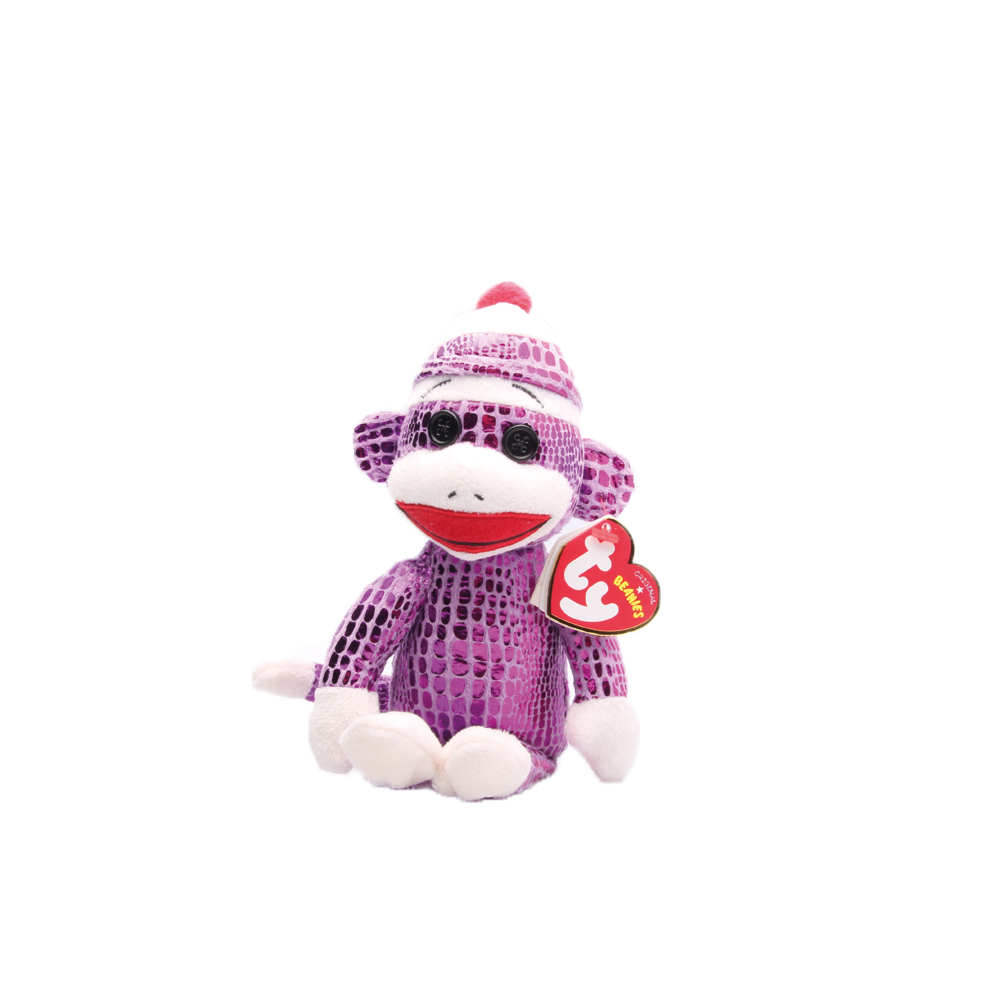Ty Plüsch - Beanie Babies Socks - Sockenaffe leuchtend violett, 15cm Ty Plüsch - Beanie Babies Socks - Sockenaffe leuchtend violett, 15cm