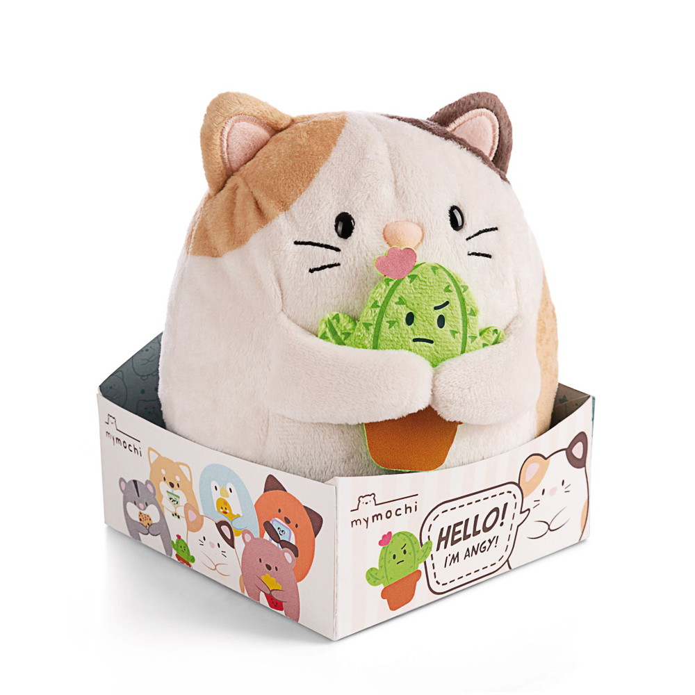 Nici, Mymochi, Katze Angy mit Kaktus in Geschenkbox, ca 16 cm