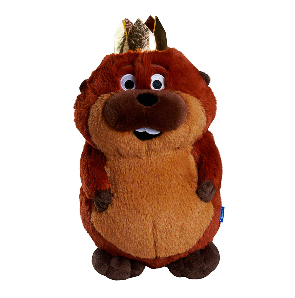 Plüsch, Bär, braun, orange, weich