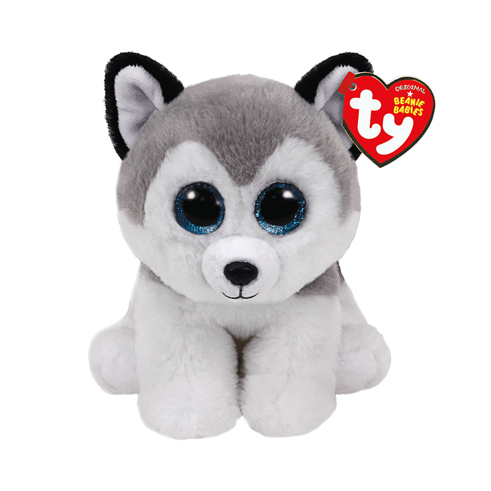 TY Beanie Babies, "Buff", Husky  Hund ca. 15cm