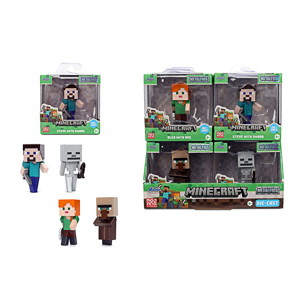 Jada, Minecraft Figures 2,5", Welle 4, 4fach sortiert Jada, Minecraft Figures 2,5", Welle 4, 4fach sortiert