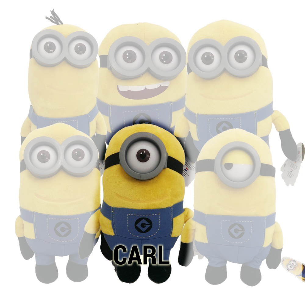 Minions: Minion mit Kunststoffaugen, ca. 20-24 cm, Plüsch CARL