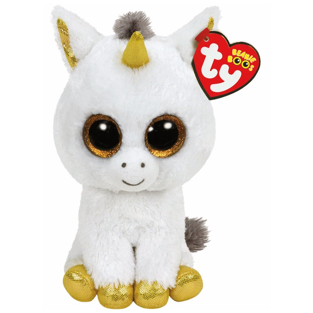 Ty Beanie Boo's, "Pegasus", Einhorn, weiss/gold, ca 15cm