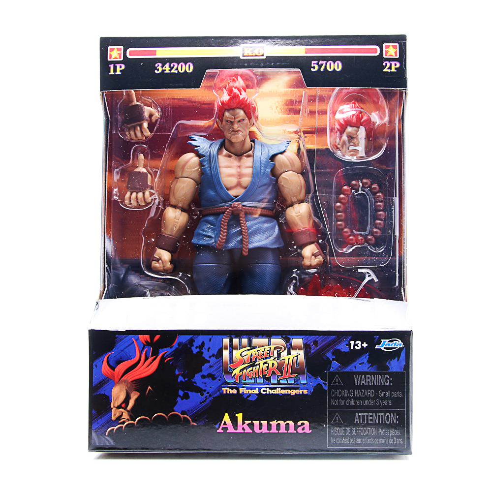 Actionfigur, Street Fighter, Akuma, Kampfstance, Rote Haare
