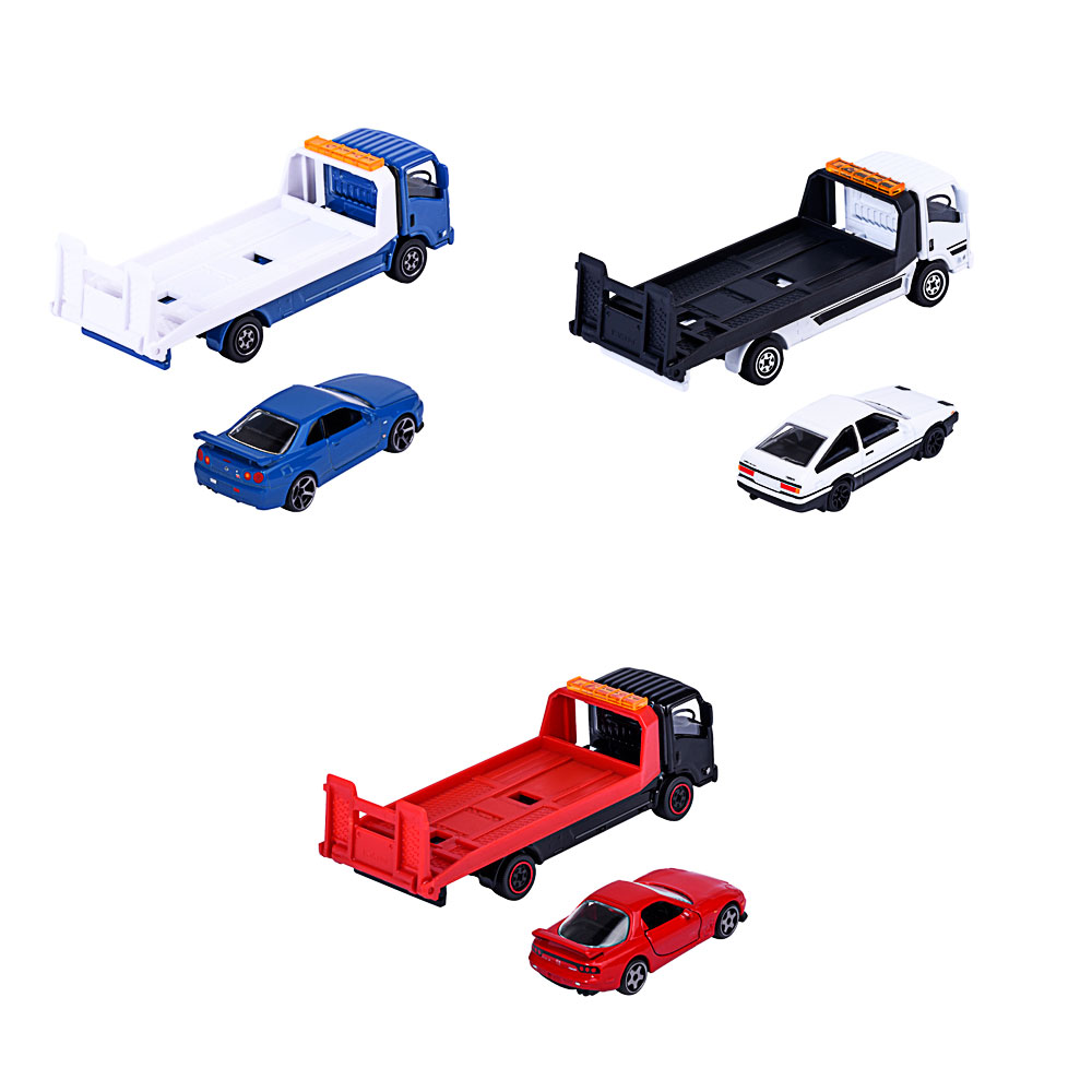 Majorette, JDM Legends Car Transporter, Isuzu NPR mit Toyota Sprinter Trueno AE86
