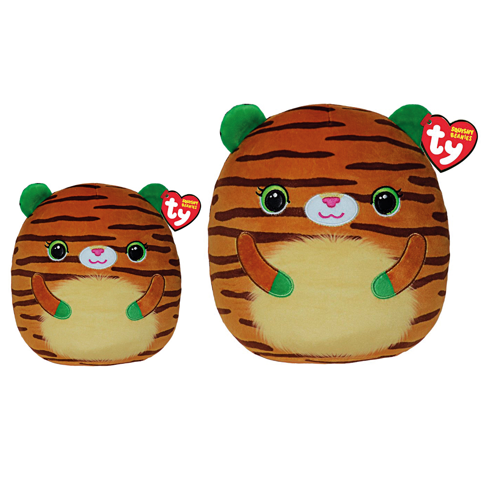Ty Squishy Beanies, Tiggy, Tiger unterschiedliche Größe