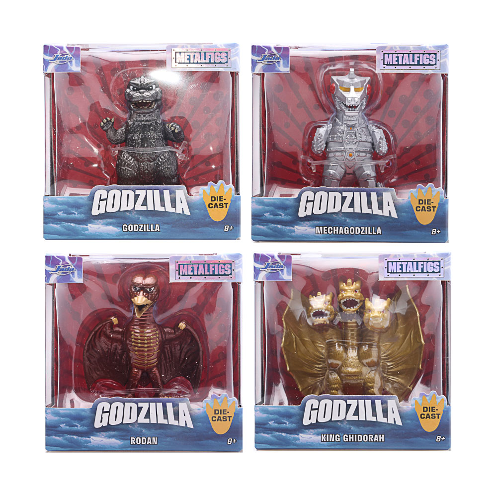 Jada, Godzilla Figures 2,5", Welle 1, 4fach sortiert Jada, Godzilla Figures 2,5", Welle 1, 4fach sortiert