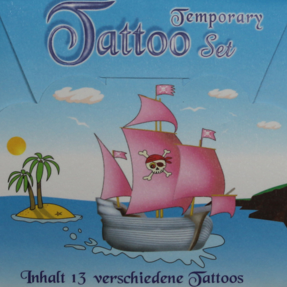 029804 Tattoo Kit "Pirat", 13 Motive