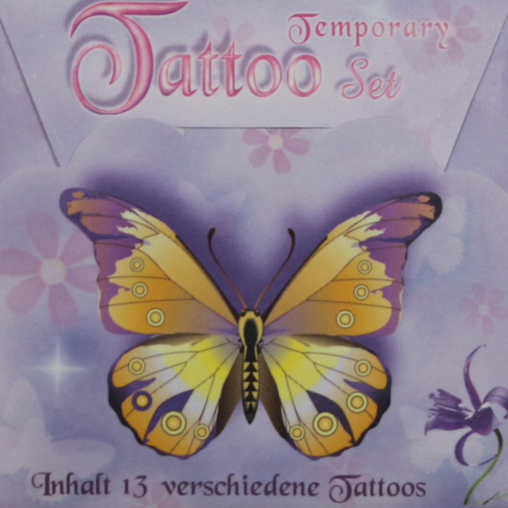 Tattoo Kit "Schmetterlinge", 13 Motive