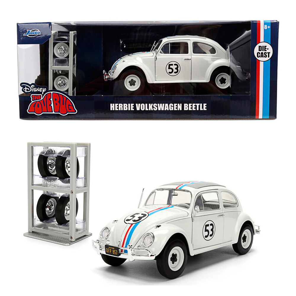 Spielzeugauto, Volkswagen Beetle, Weiß, Rennstreifen, Die-Cast