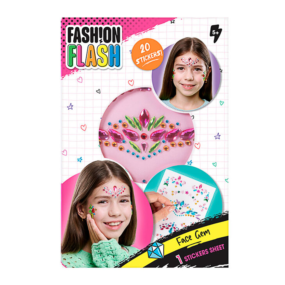 Simba, Fashion Gesichtsschmuck, rosa Steine