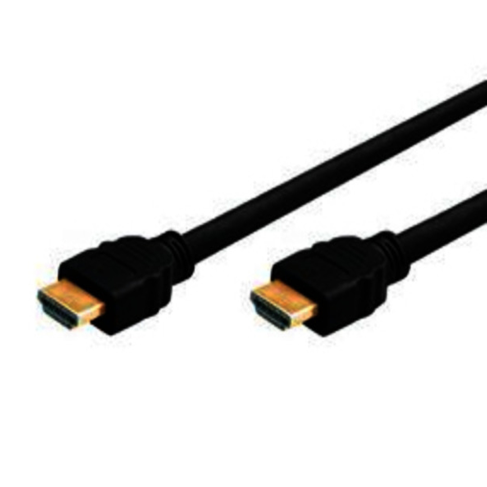 High Speed HDMI Kabel mit Ethernet, vergoldet, HDMI St. A / St. A, schwarz, 1,0 m