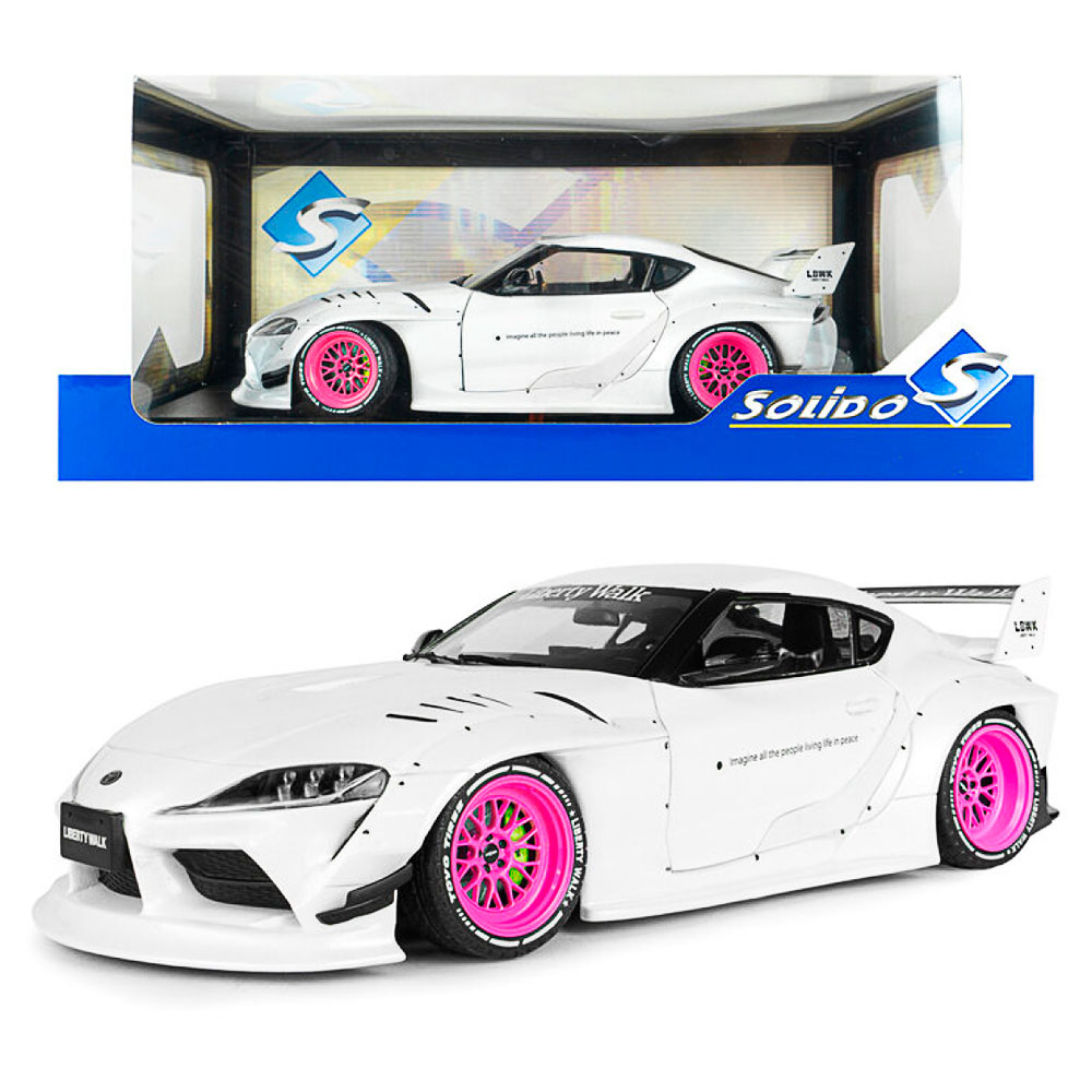 Solido, Toyota GR Supra LWB weiß/pink 2025, 1:18