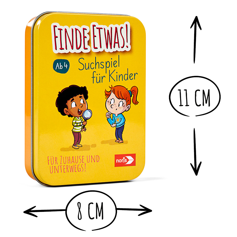 Kinder-Spiel, Suchspiel, 11 cm, Gelb, Melaminbox