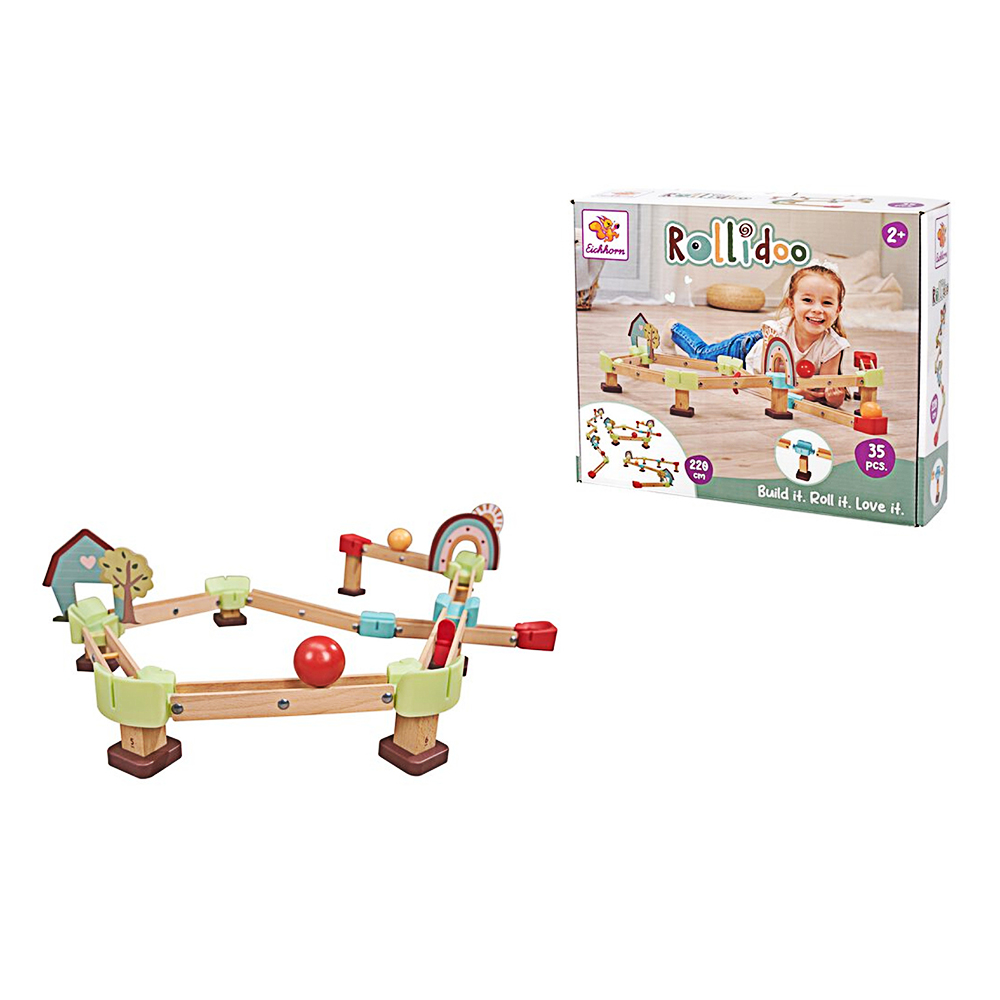 Kugelbahn, Rollenspiel, Holzspielzeug, Bausteinbahn, Kinderspielzeug