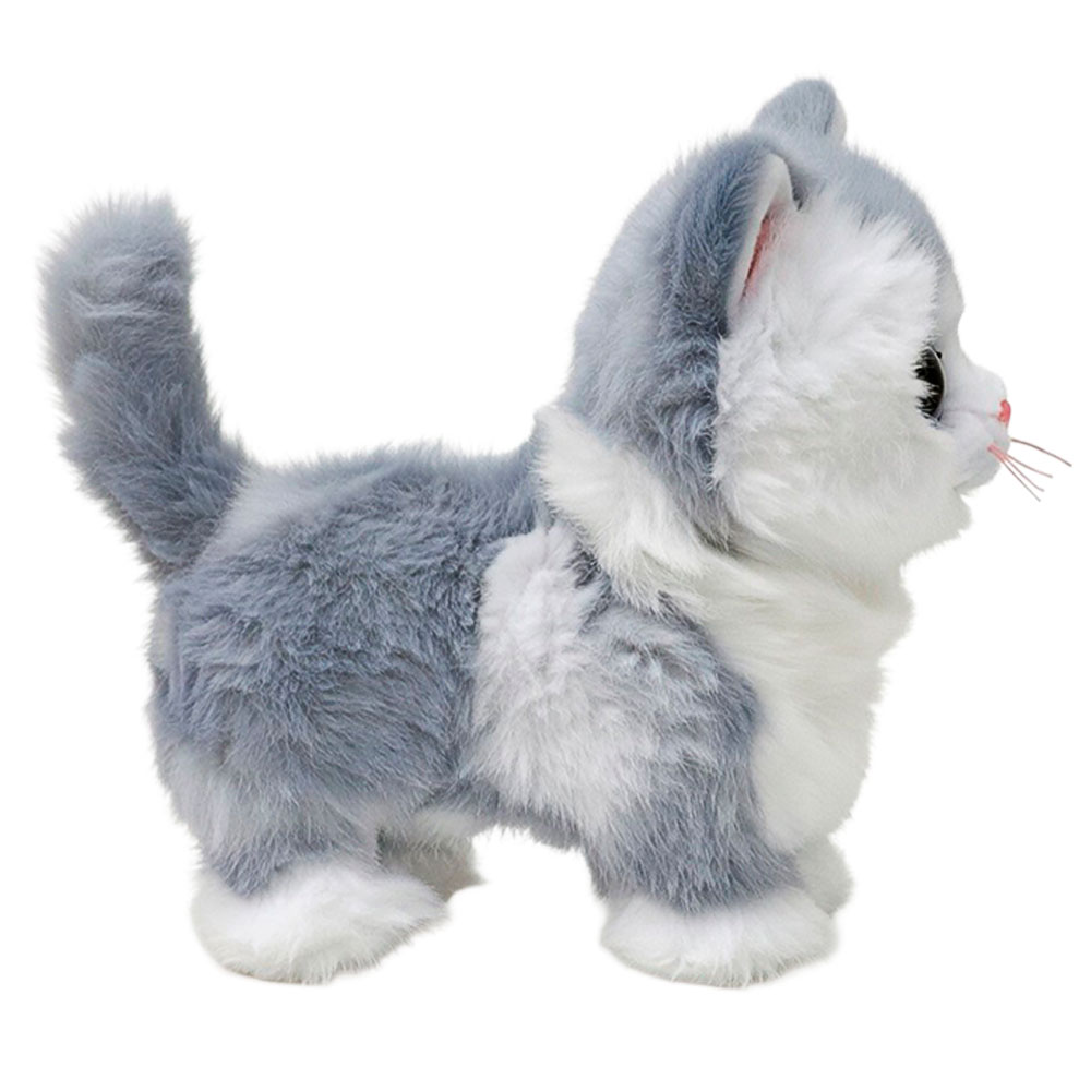 Tier-Spielzeug, Kuscheltier, Shaggy, grau-weiß, Plüschtier