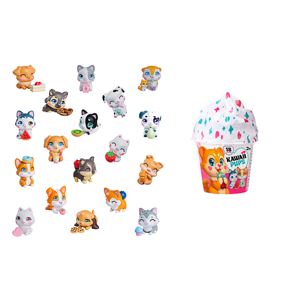 Kawaii Tiere, Minifiguren, Haustier-Charaktere, Snack-Form, Cupcake-Topper