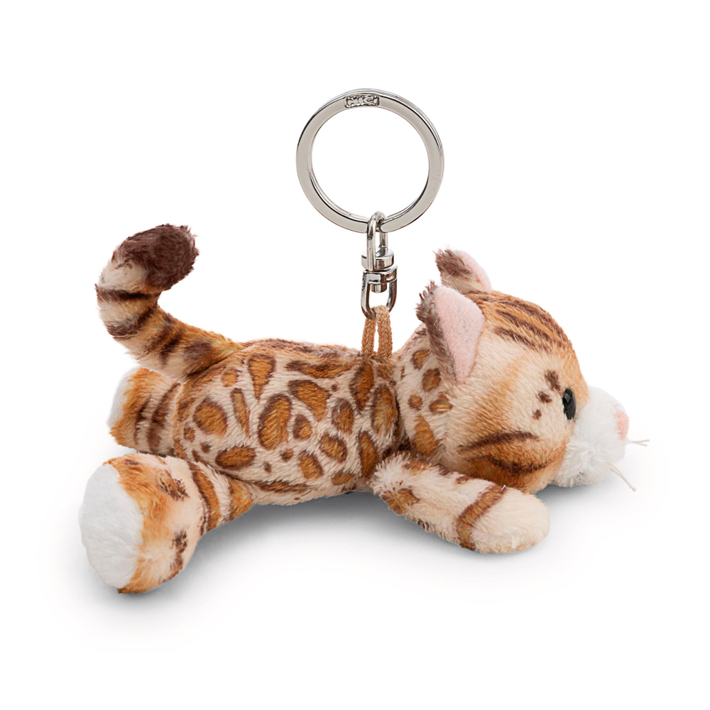 Nici, Schlüsselanhänger liegende Bengal Katze, ca 10 cm