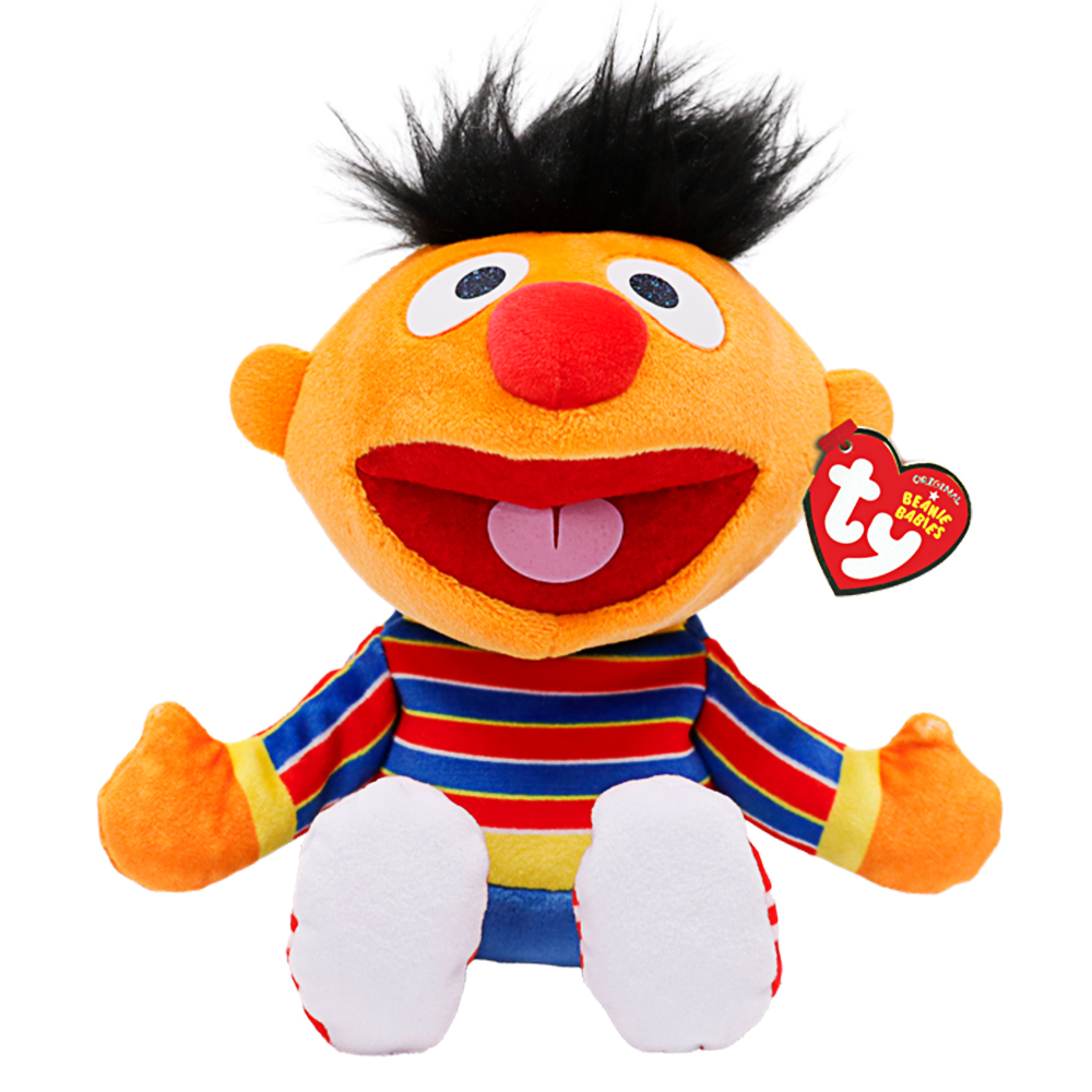Plüschfigur, Oranger Plüsch, gestreiftes Shirt, Sock Monkey, Kuscheltier