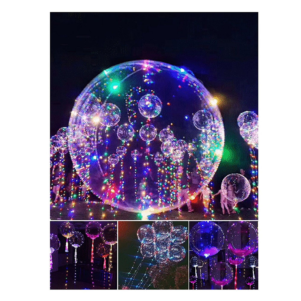 LED-Luftballon "Magic Ballon" bunt 50 cm - inkl. 30er LED