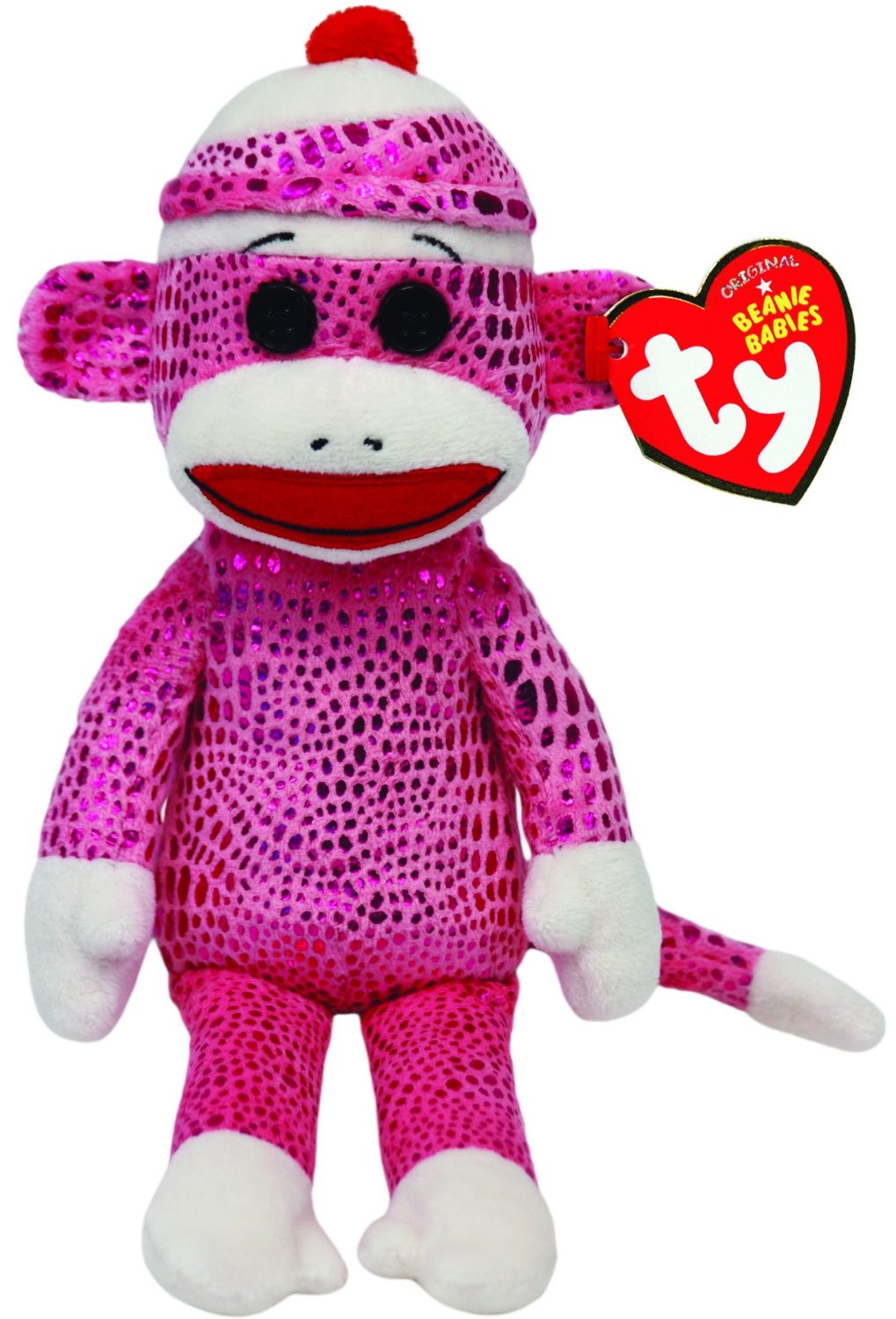 Ty Plüsch - Beanie Babies Socks - Sockenaffe leuchtend violett, 15cm