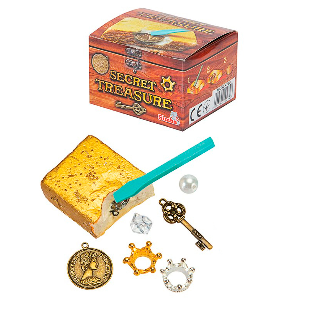 Schatztruhe, Keksbox, Schatzsuche, Schloss-Set, Perlenkette