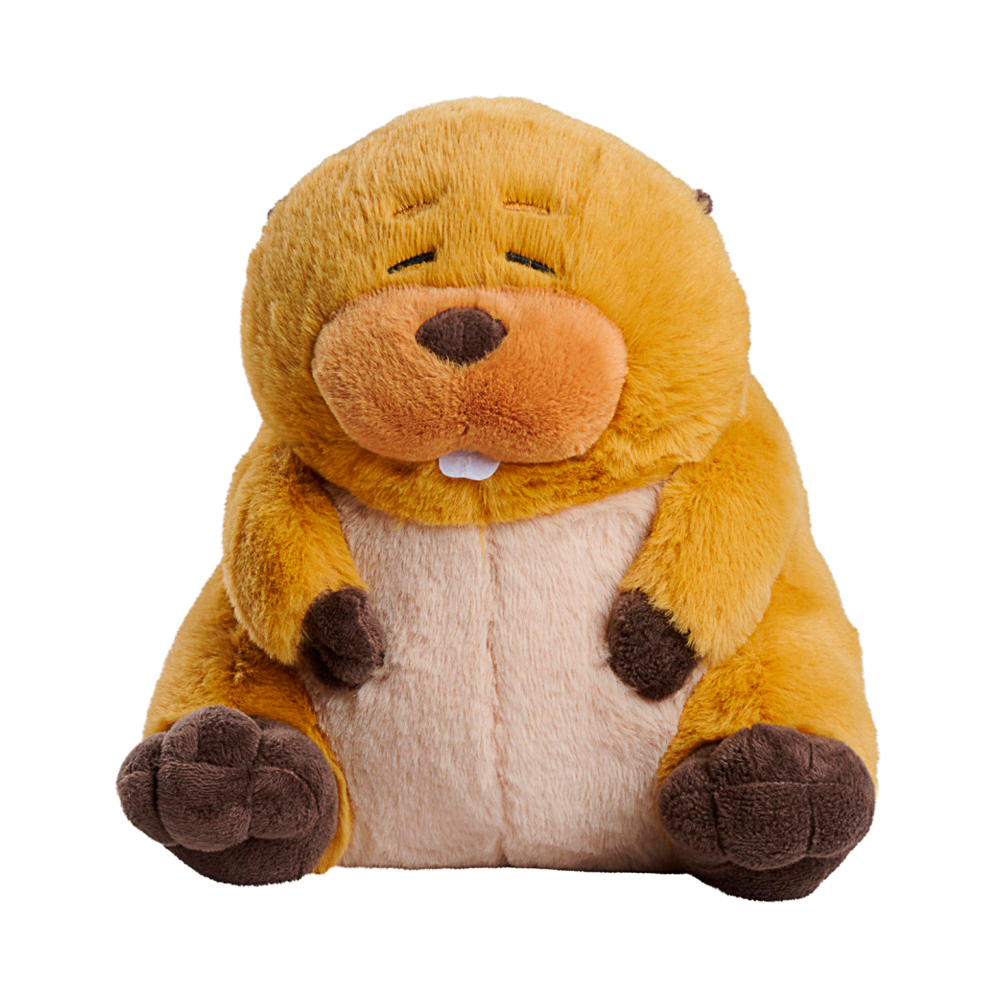 Plüschfigur, Hund, gelb, braun, kuscheltier