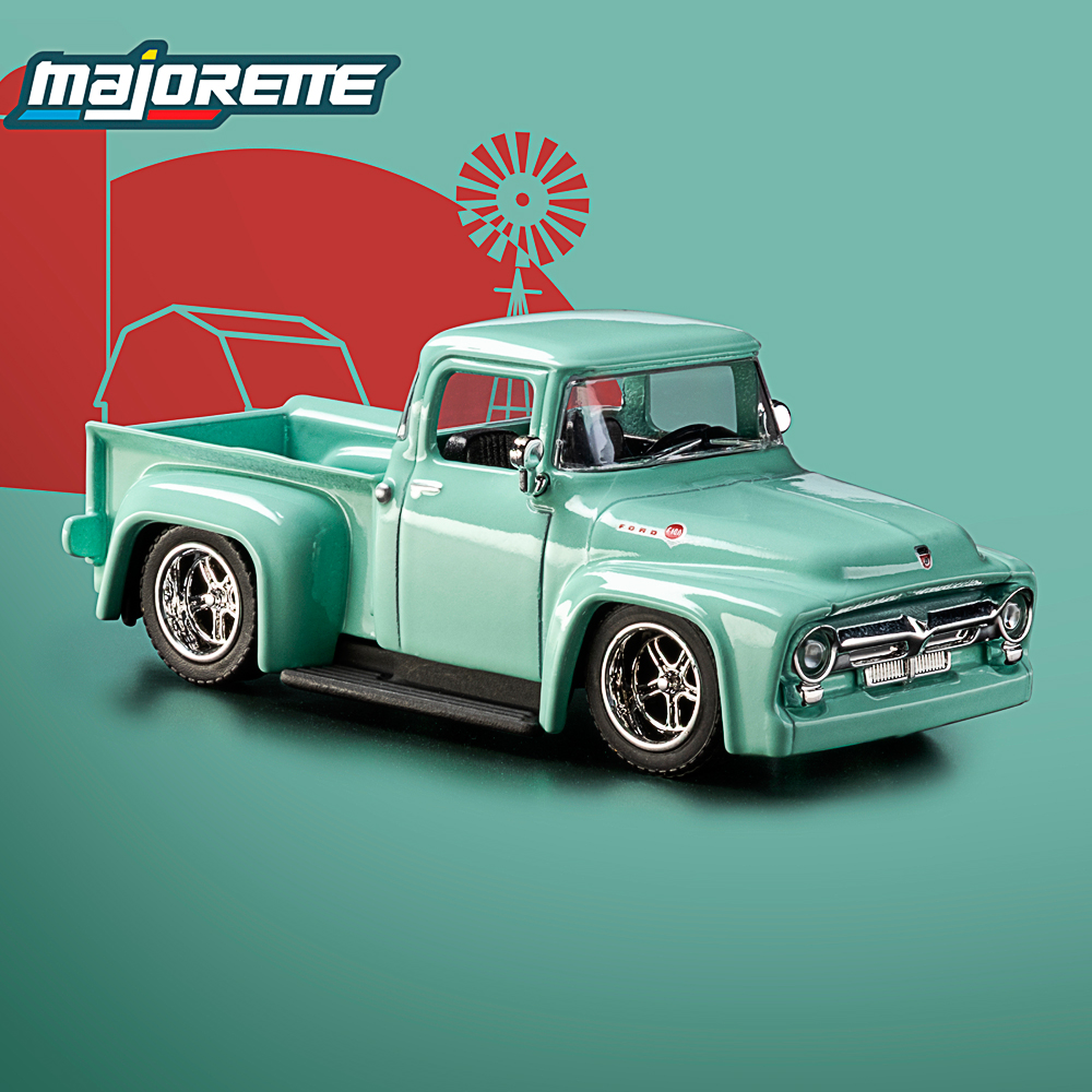 Modellauto, Pickup, Mintgrün, Chromteile, Sitzer