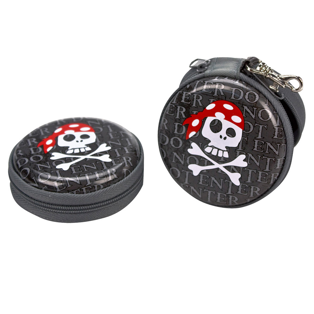 Sammelbox "Pirates only", inkl. Karabiner, grau